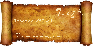 Tenczer Ábel névjegykártya