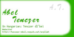 abel tenczer business card